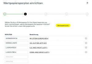 Comdirect Wertpapiersparplan Schritt 3